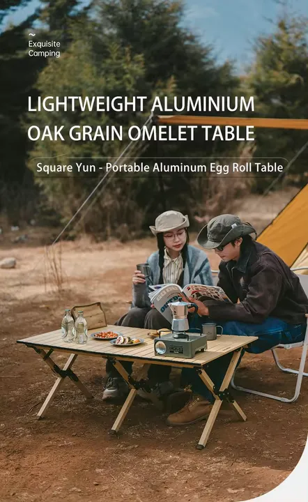 منضدة دوارة على شكل بيضة من سبائك . Portable Aluminum Alloy Egg-Shaped
