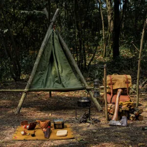 أرجوحة واحدة قابلة للطي من القطن TC خفيفة الوزن للتخييم الخفيف للغاية في الهواء الطلق -TC Cotton Single Folding Hammock Lightweight Ultralight Outdoor Camping