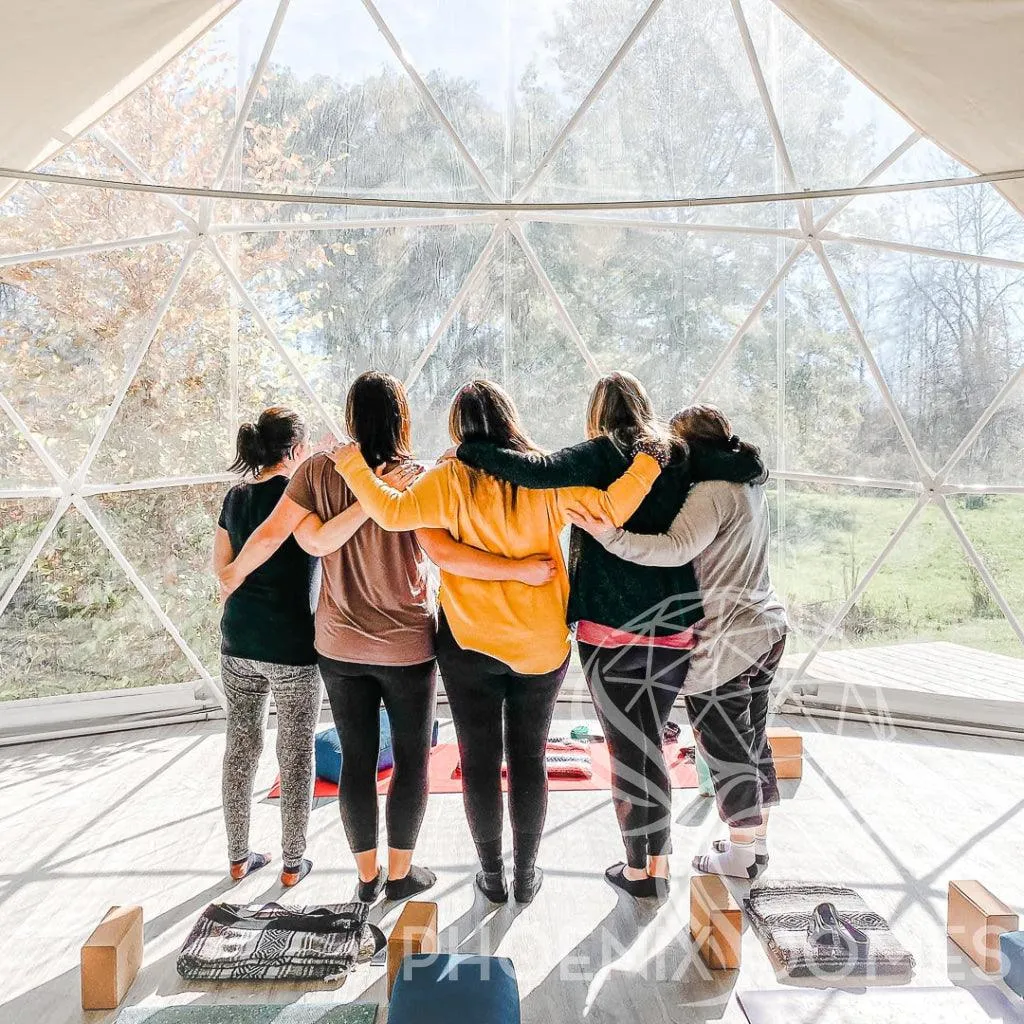 4-Season DELUXE Glamping & Yoga Package Dome - 30'/9m - Phoenix Domes