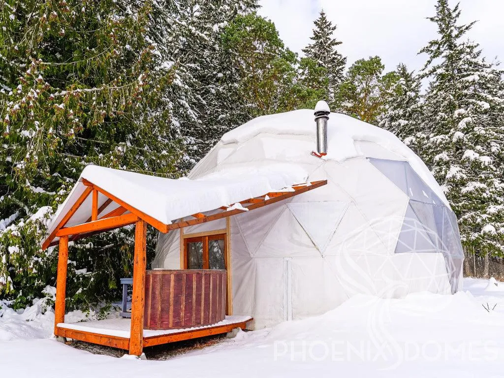 4-Season DELUXE Glamping & Yoga Package Dome - 30'/9m - Phoenix Domes