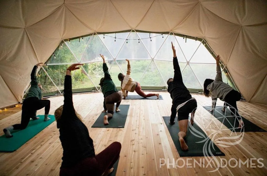 4-Season DELUXE Glamping & Yoga Package Dome - 30'/9m - Phoenix Domes