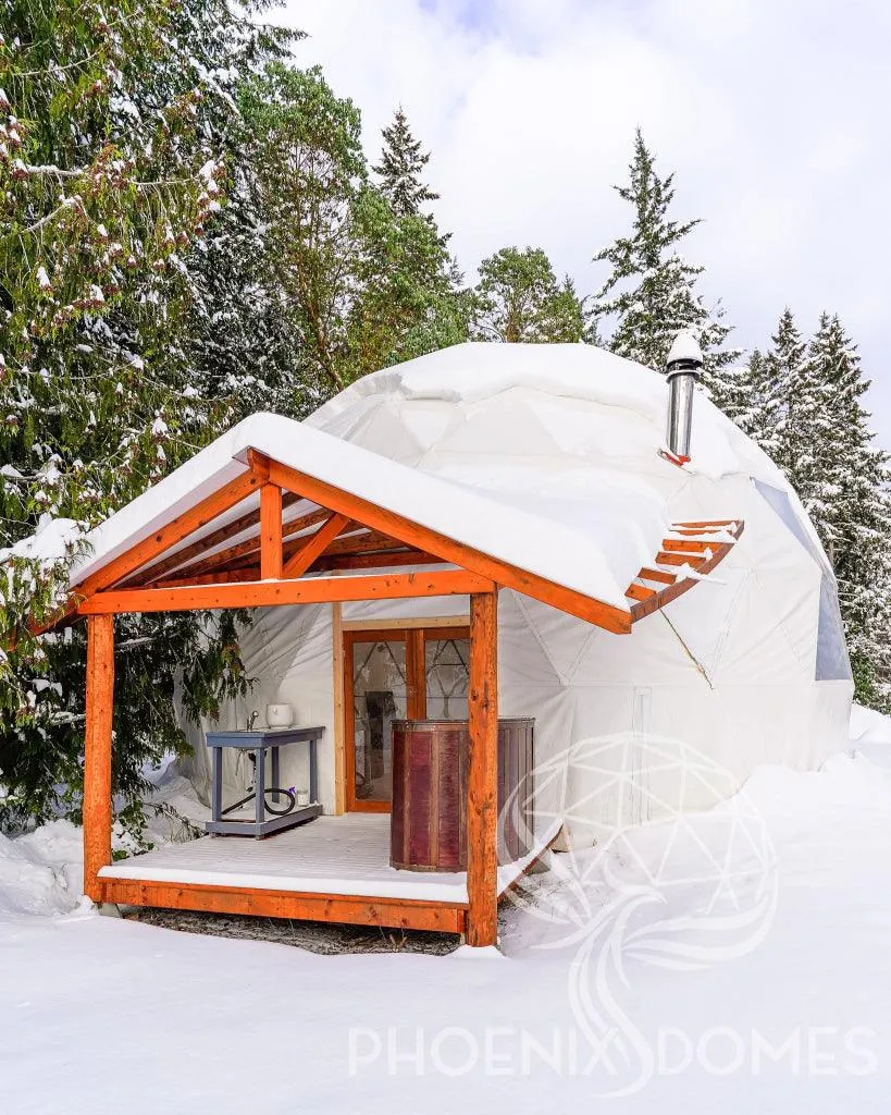4-Season DELUXE Glamping & Yoga Package Dome - 30'/9m - Phoenix Domes