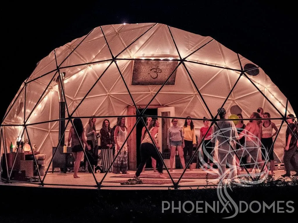4-Season DELUXE Glamping & Yoga Package Dome - 30'/9m - Phoenix Domes