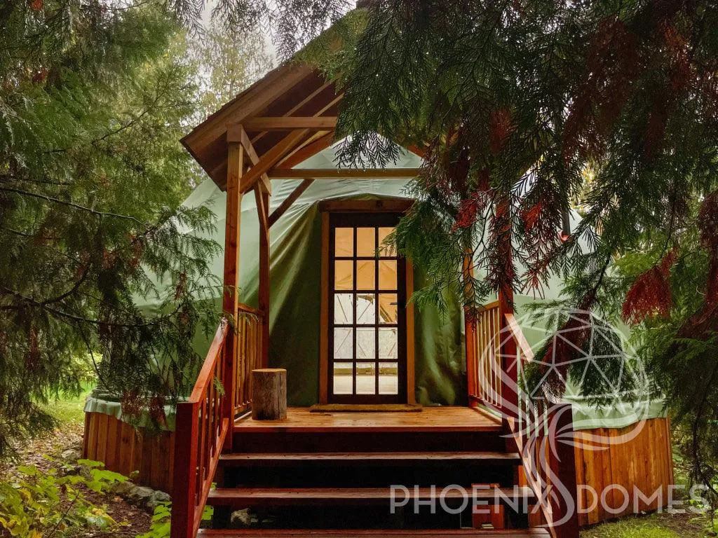 4-Season DELUXE Glamping & Yoga Package Dome - 30'/9m - Phoenix Domes