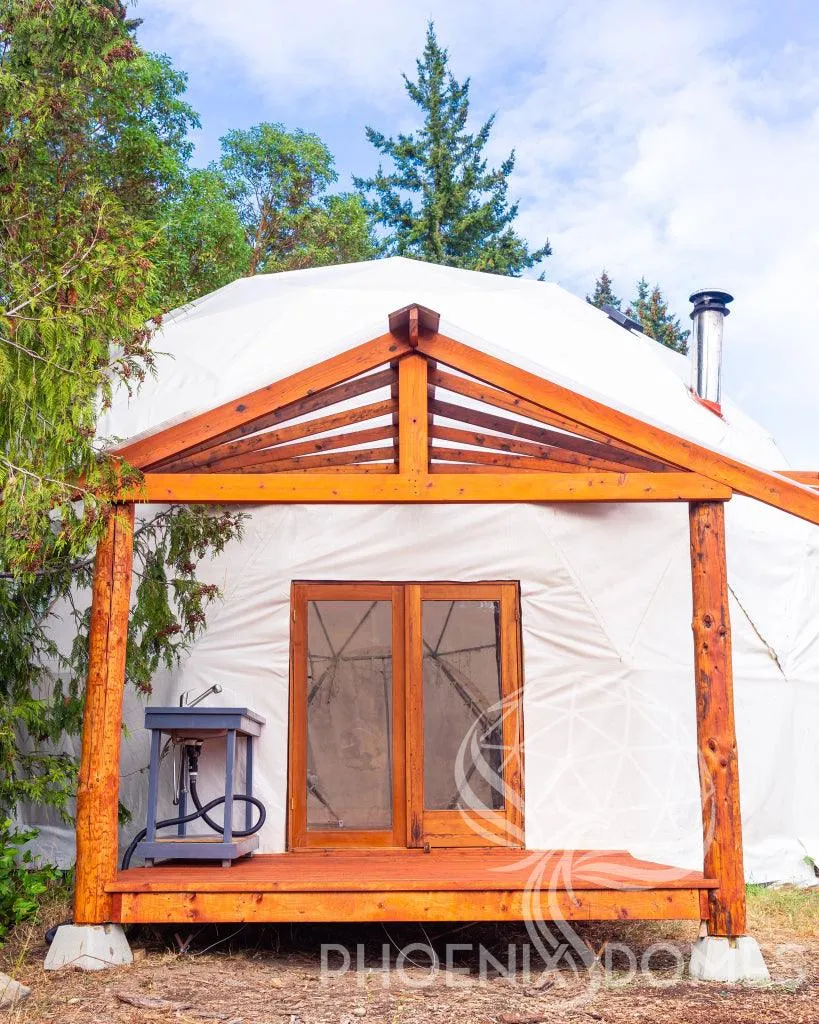 4-Season DELUXE Glamping & Yoga Package Dome - 33'/10m - Phoenix Domes