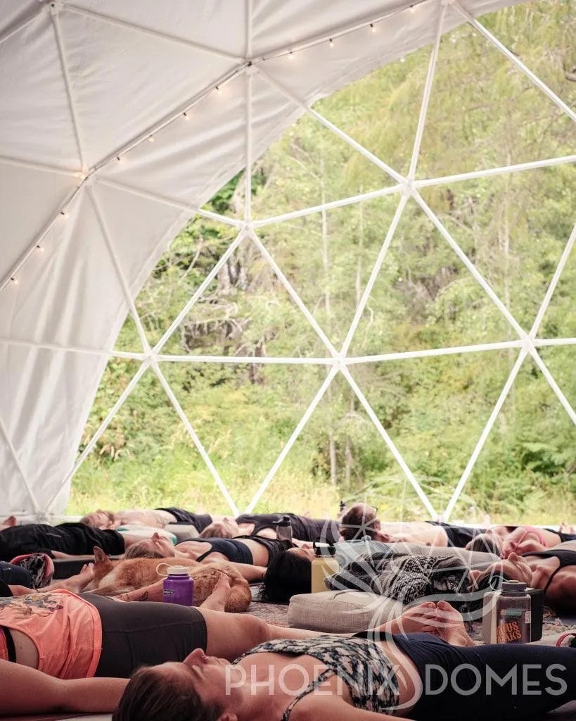 4-Season DELUXE Glamping & Yoga Package Dome - 33'/10m - Phoenix Domes