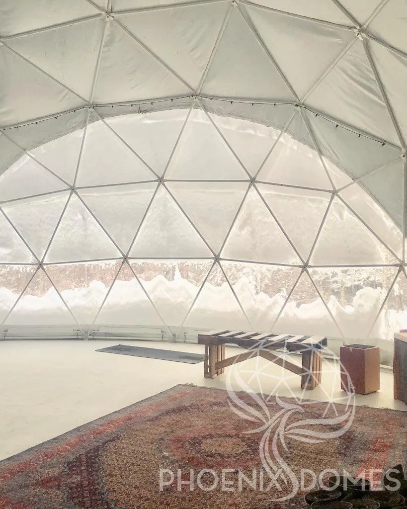 4-Season DELUXE Glamping & Yoga Package Dome - 33'/10m - Phoenix Domes