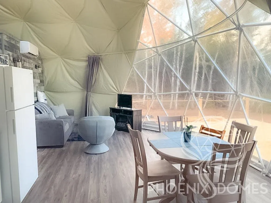 4-Season DELUXE Glamping & Yoga Package Dome - 33'/10m - Phoenix Domes