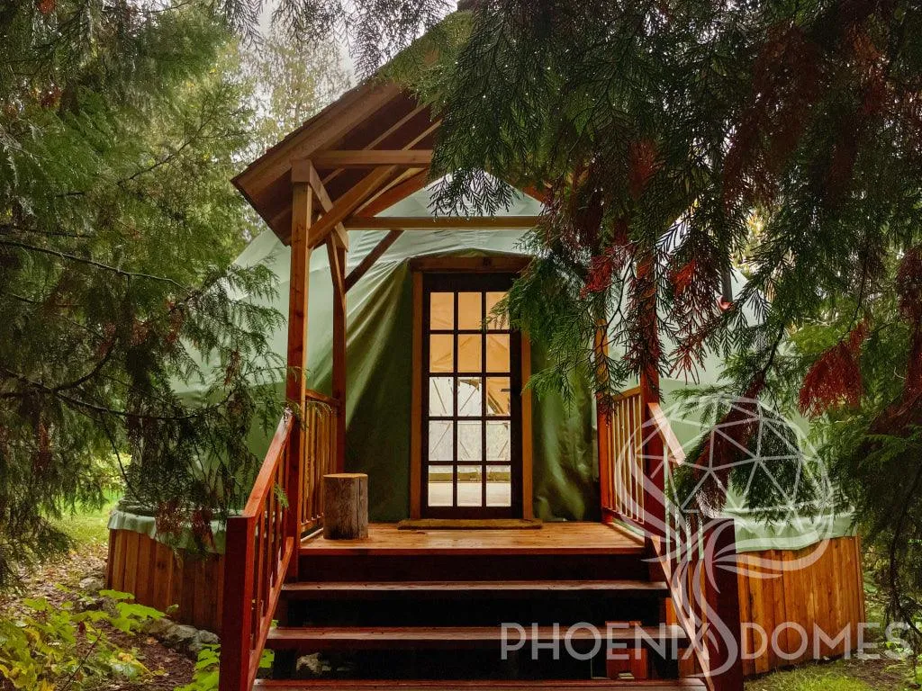 4-Season DELUXE Glamping & Yoga Package Dome - 33'/10m - Phoenix Domes