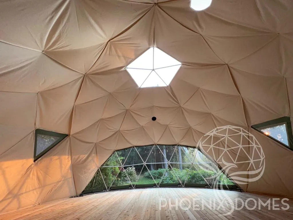 4-Season DELUXE Glamping & Yoga Package Dome - 33'/10m - Phoenix Domes