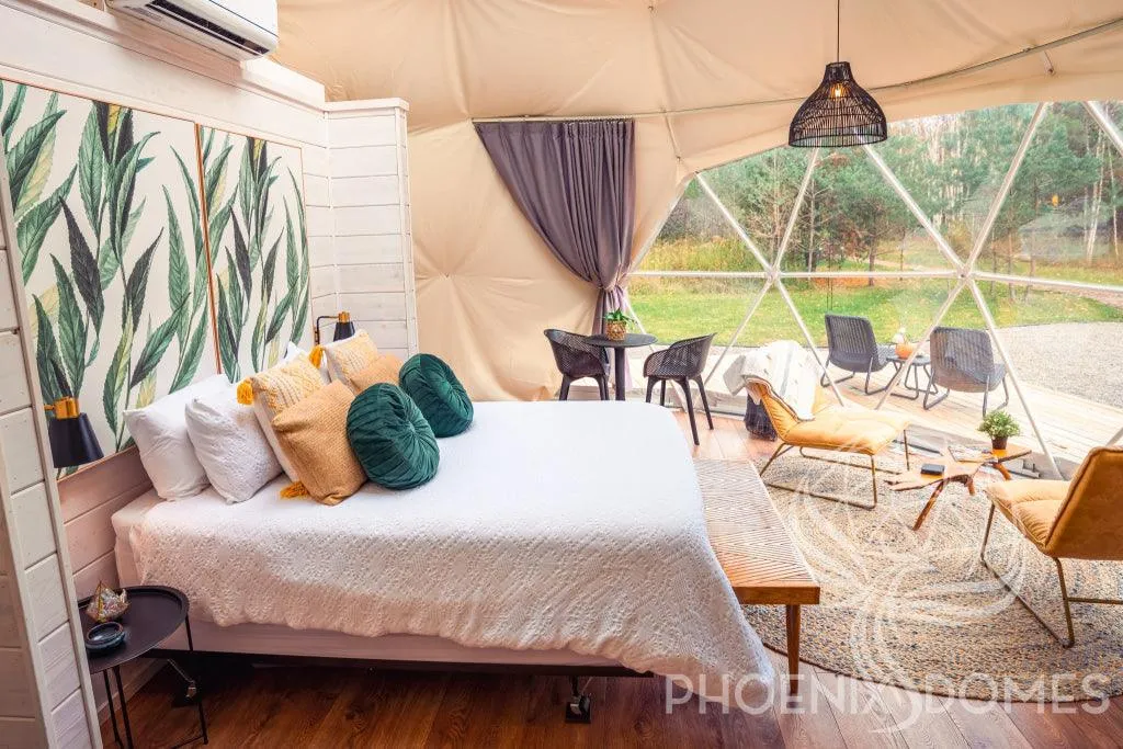 4-Season DELUXE Glamping Package Dome - 23'/7m - Phoenix Domes