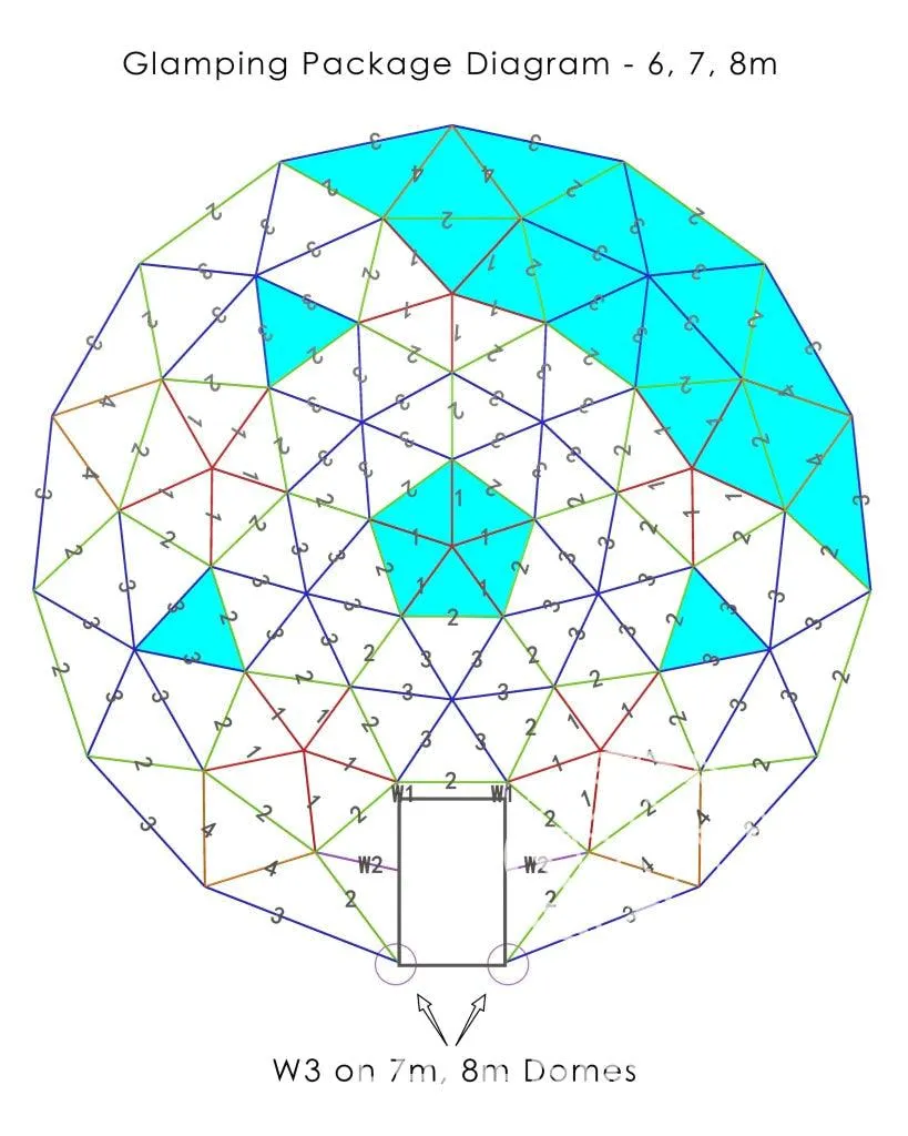 4-Season DELUXE Glamping Package Dome - 23'/7m - Phoenix Domes