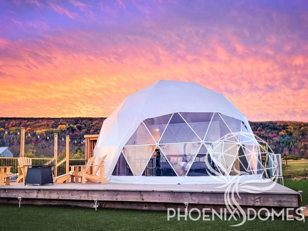 4-Season DELUXE Glamping Package Dome - 23'/7m - Phoenix Domes
