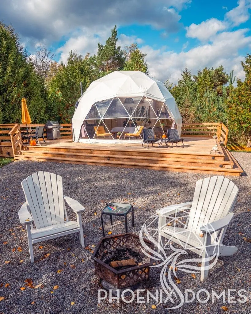 4-Season DELUXE Glamping Package Dome - 23'/7m - Phoenix Domes