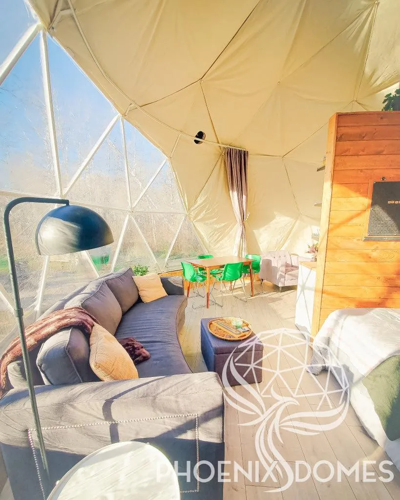 4-Season DELUXE Glamping Package Dome - 23'/7m - Phoenix Domes