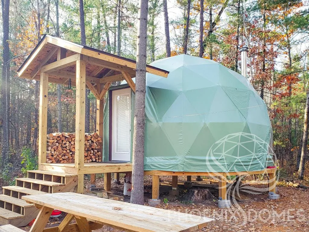 4-Season DELUXE Glamping Package Dome - 23'/7m - Phoenix Domes