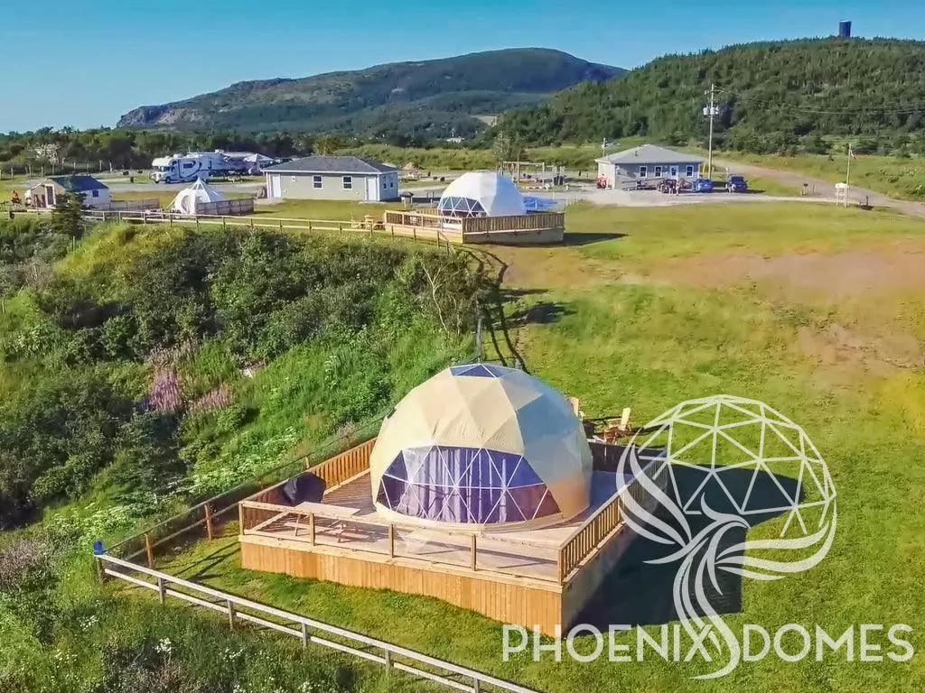4-Season DELUXE Glamping Package Dome - 23'/7m - Phoenix Domes