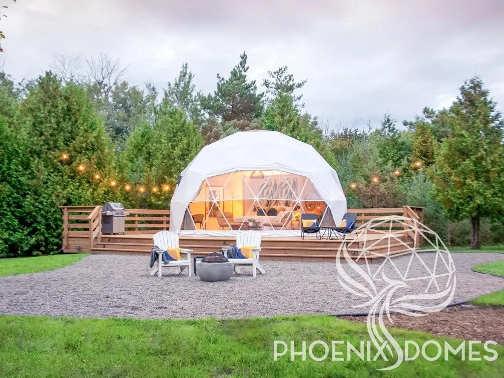 4-Season DELUXE Glamping Package Dome - 23'/7m - Phoenix Domes