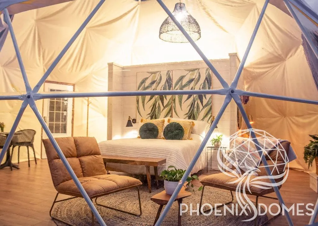 4-Season DELUXE Glamping Package Dome - 23'/7m - Phoenix Domes