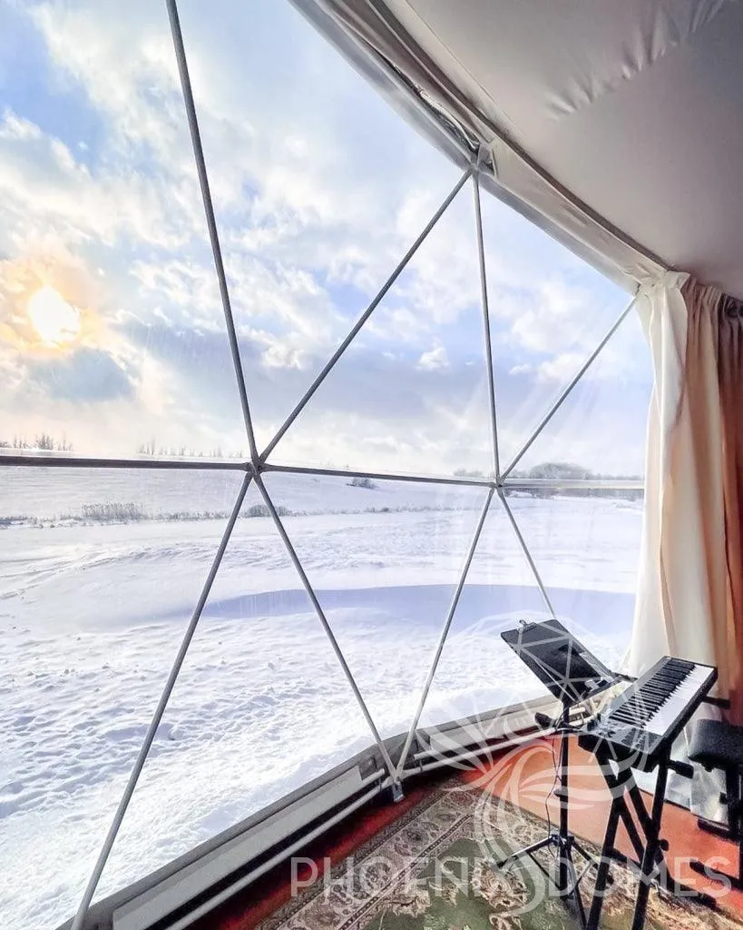 4-Season DELUXE Glamping Package Dome - 26'/8m - Phoenix Domes