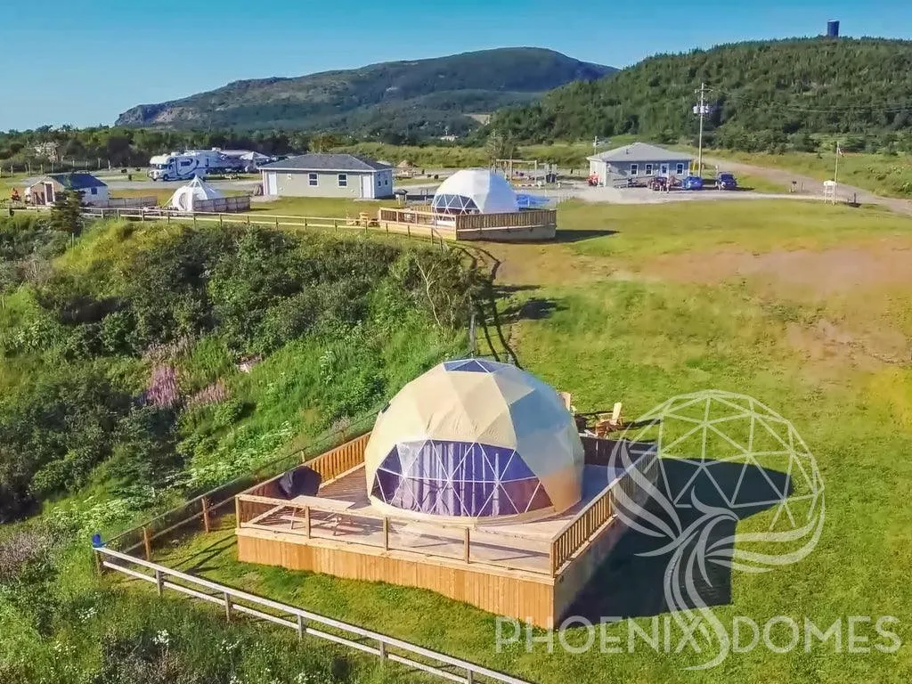 4-Season DELUXE Glamping Package Dome - 26'/8m - Phoenix Domes
