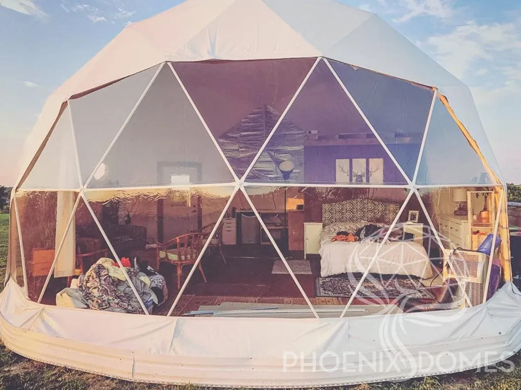4-Season DELUXE Glamping Package Dome - 26'/8m - Phoenix Domes