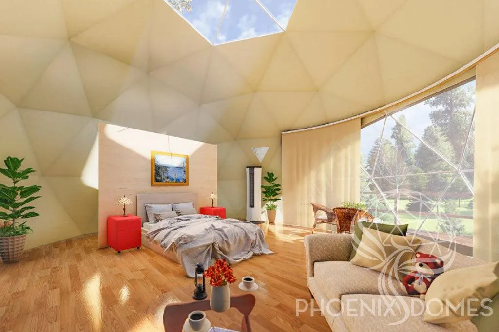 4-Season DELUXE Glamping Package Dome - 26'/8m - Phoenix Domes