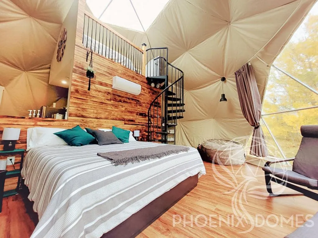 4-Season DELUXE Glamping Package Dome - 26'/8m - Phoenix Domes
