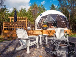 4-Season DELUXE Glamping Package Dome - 26'/8m - Phoenix Domes