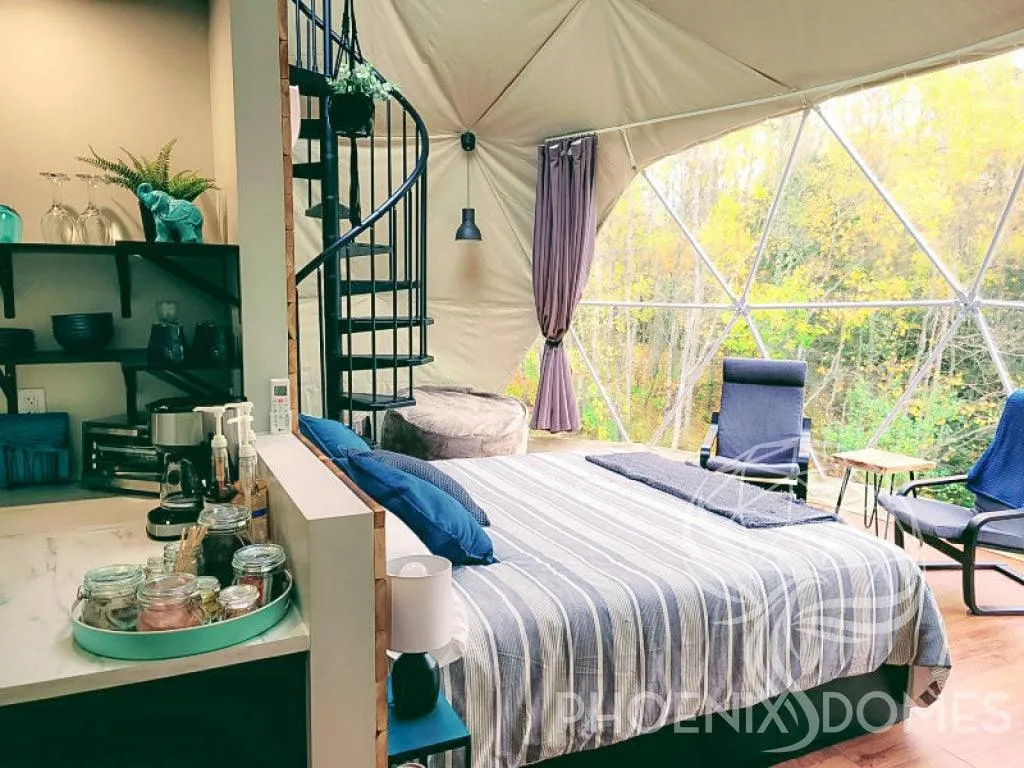 4-Season DELUXE Glamping Package Dome - 26'/8m - Phoenix Domes
