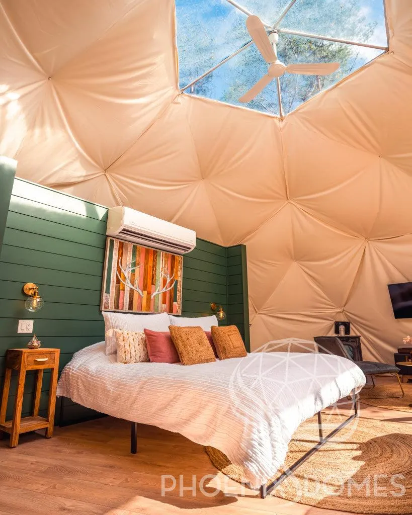 4-Season DELUXE Glamping Package Dome - 26'/8m - Phoenix Domes