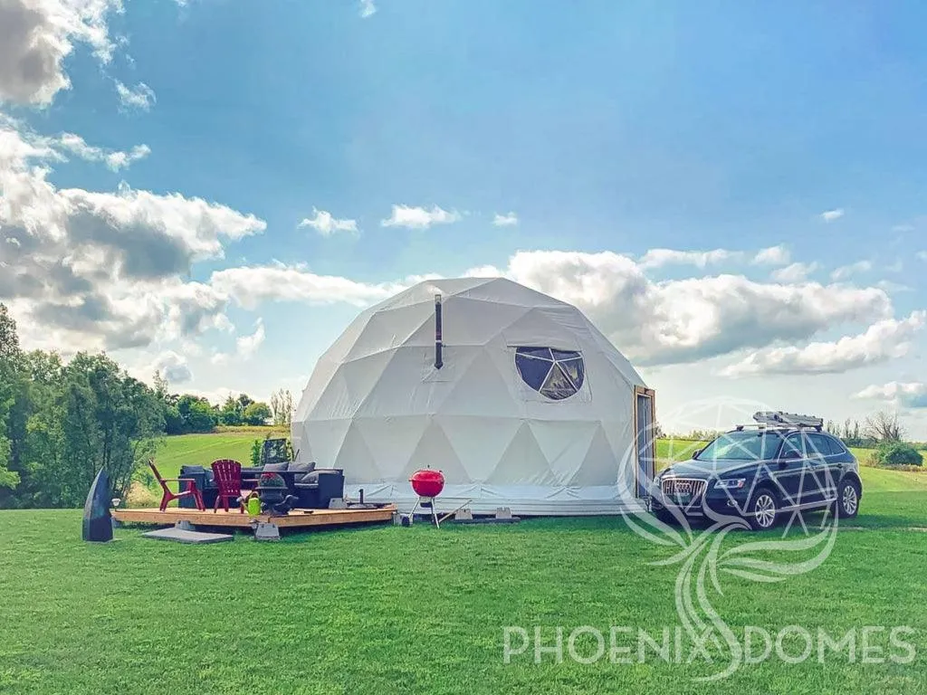 4-Season DELUXE Glamping Package Dome - 26'/8m - Phoenix Domes