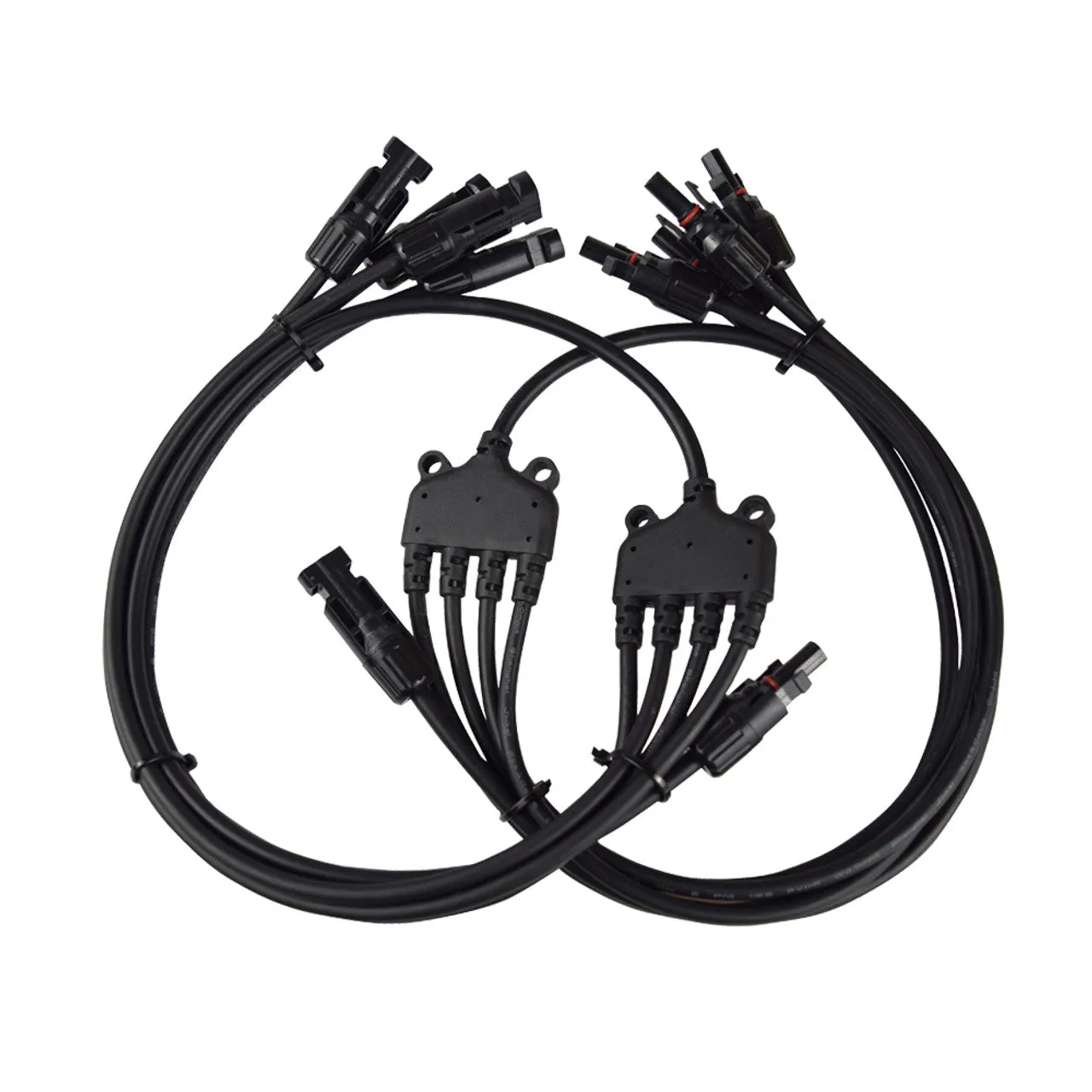 4 to 1 Solar Branch Connectors MMMMF FFFFM Pair
