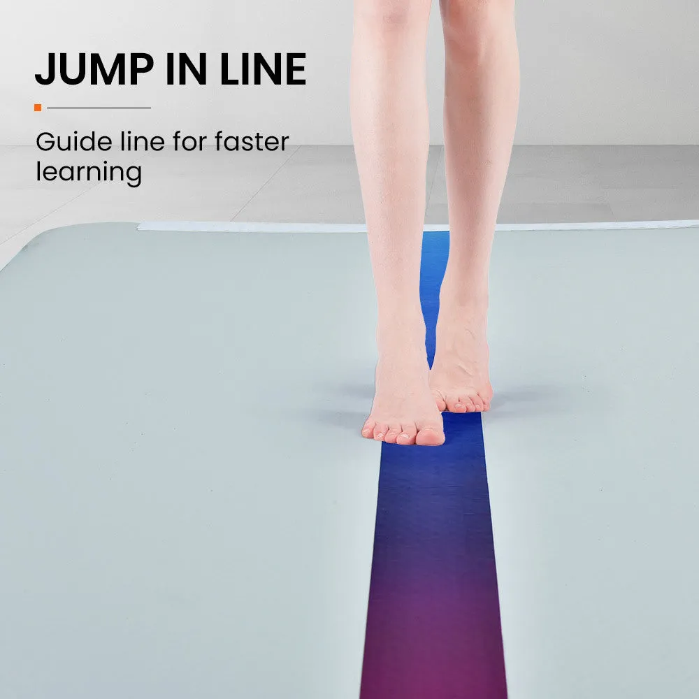 400x100x10cm Inflatable Air Track Mat | Tumbling Gymnastics | Multi-Coloured | with Electric Pump