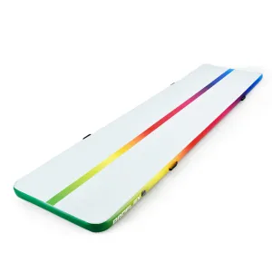 400x100x10cm Inflatable Air Track Mat | Tumbling Gymnastics | Multi-Coloured | with Electric Pump
