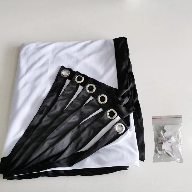 84 16 9 Folding Polyester Projector Film Curtain - 186x105cm Projection Area