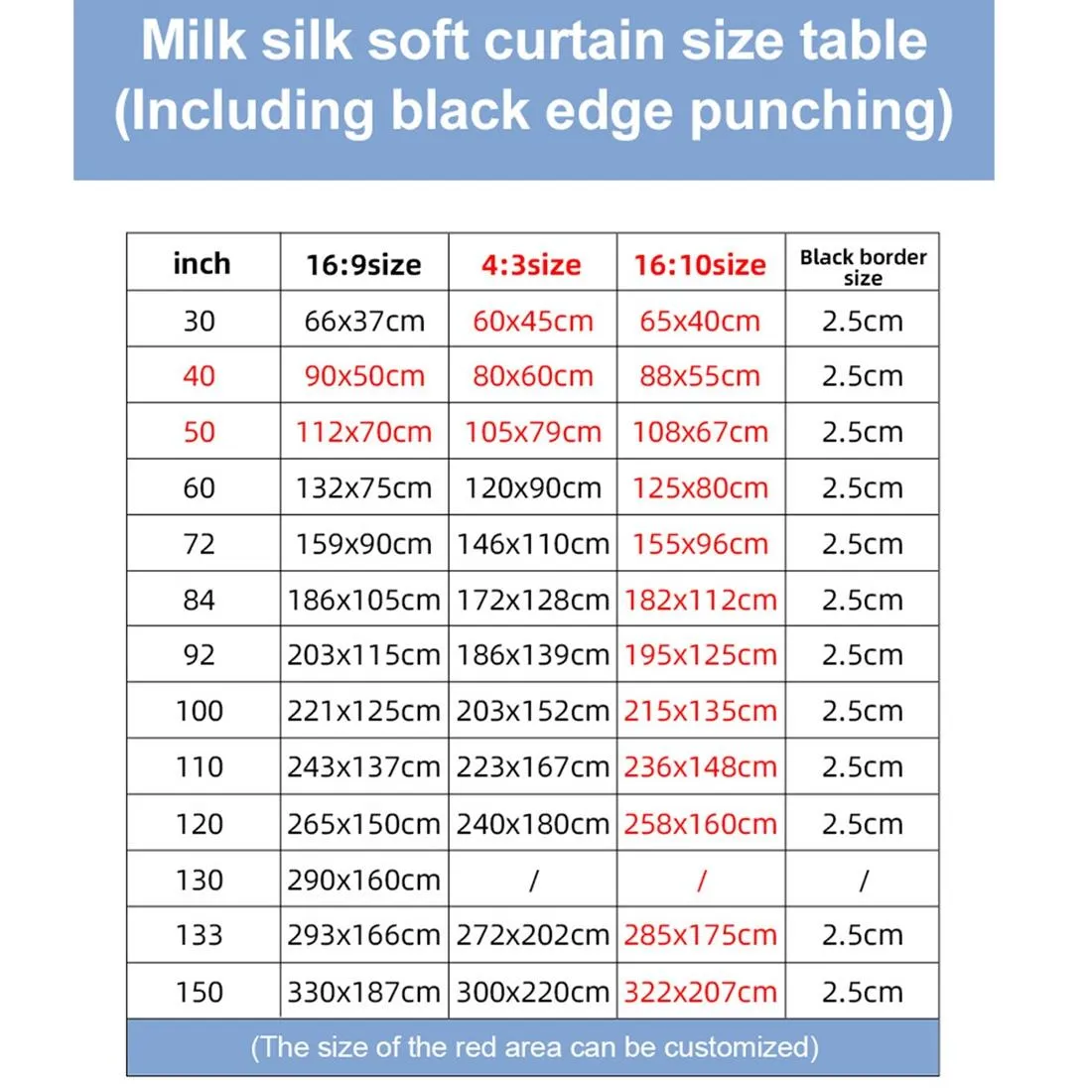 84 Folding Milk Silk Projector Curtain - 16 9 186x105cm