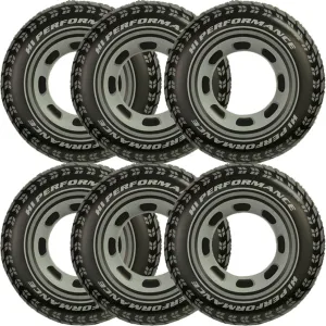 Intex Inflatable 36" Giant Tire Tubes For Swimming Pool/Lake/Ocean (6 Pack)