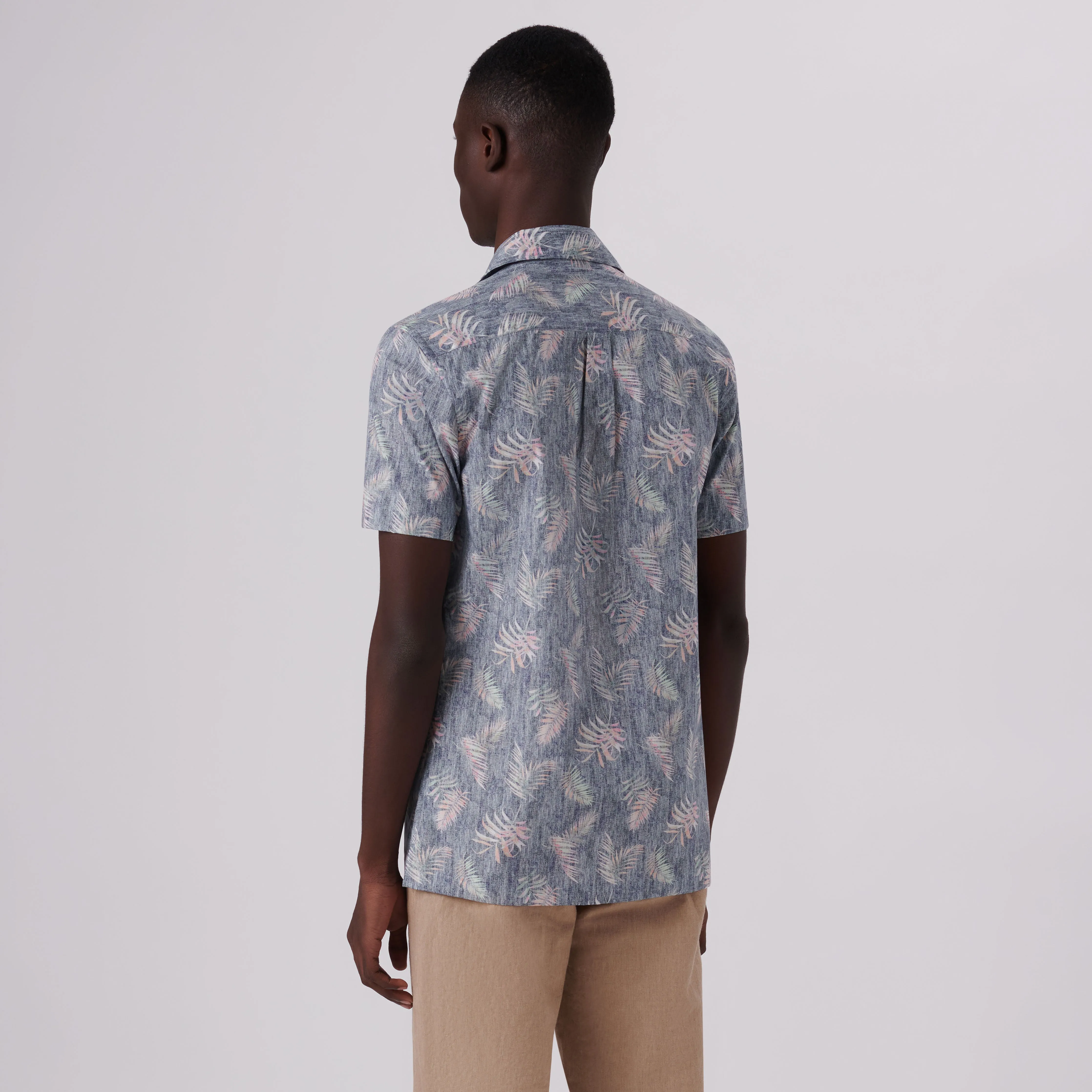 Jackson Leaf Print Short Sleeve Shirt