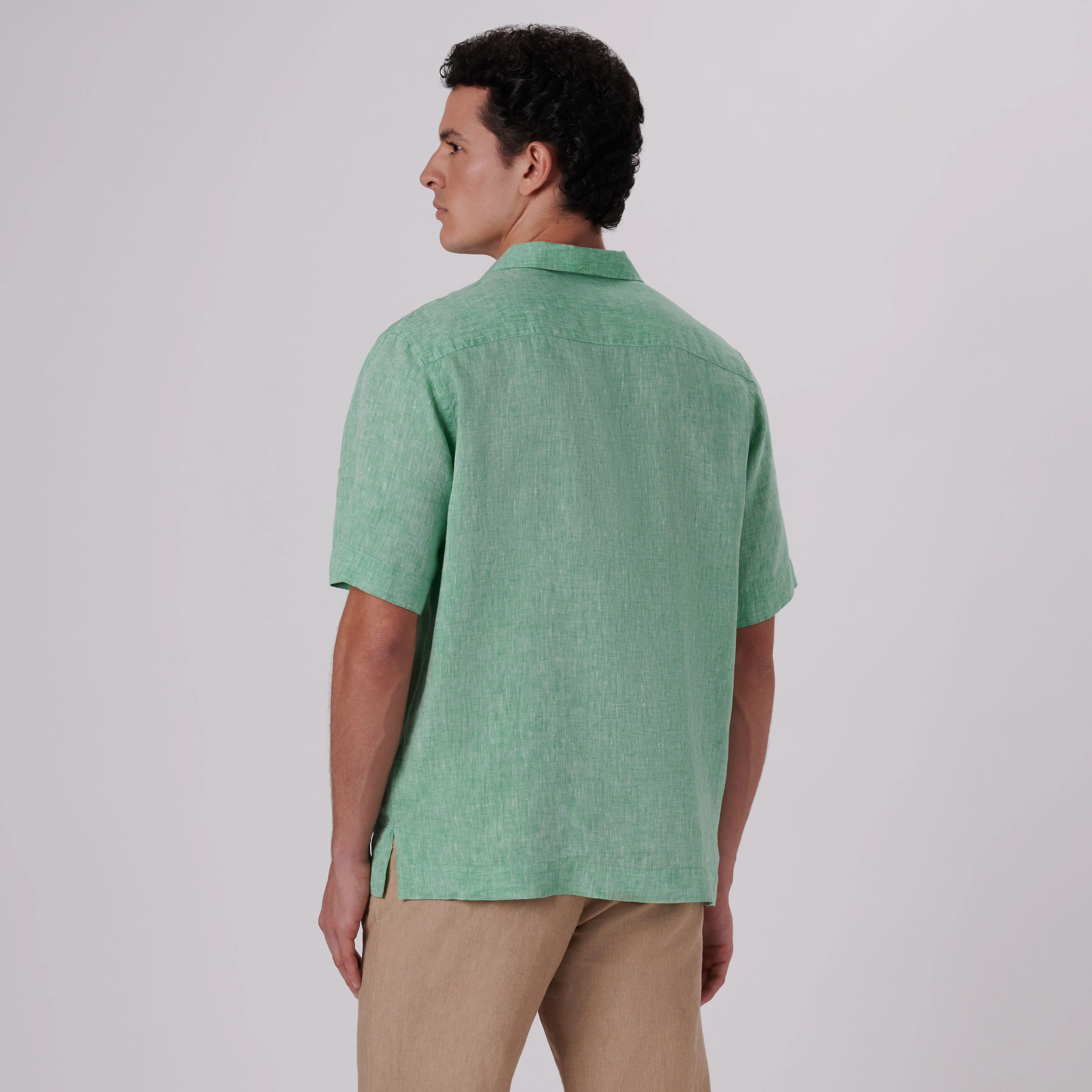 Jackson Solid Short Sleeve Linen Shirt