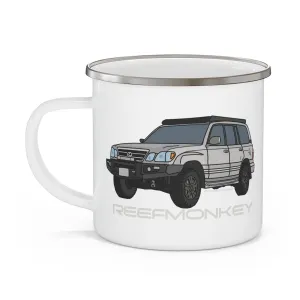LX470 Lexus Enamel Camping Mug - Reefmonkey Artist Chris Marshall