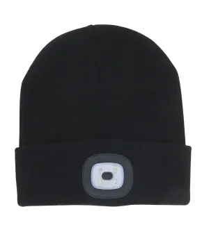Night Scope Rechargeable Led Beanie In Black