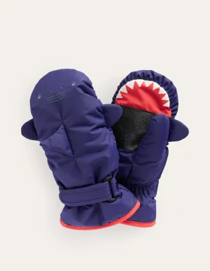 Novelty All Weather Mittens-Blue Shark