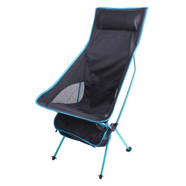 Portable Folding Chair Outdoor Camping Travel Fishing Chair 150kg MaxLoad BBQ
