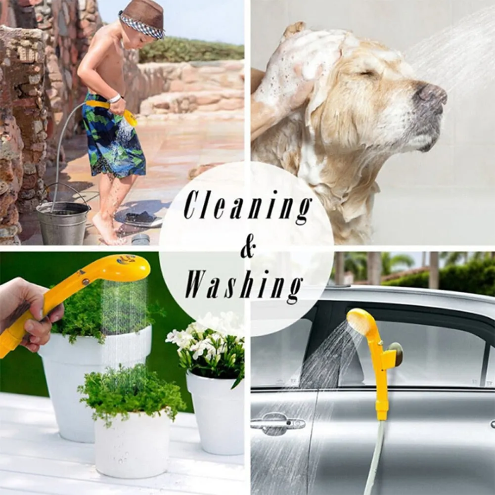 TheWellBeing Portable Outdoor Camping Travel Bath Shower with Cigarette Lighter Car Washing