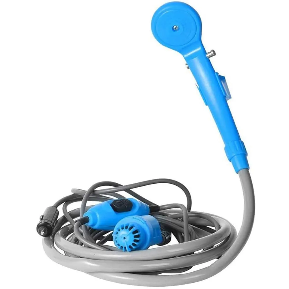 TheWellBeing Portable Outdoor Camping Travel Bath Shower with Cigarette Lighter Car Washing