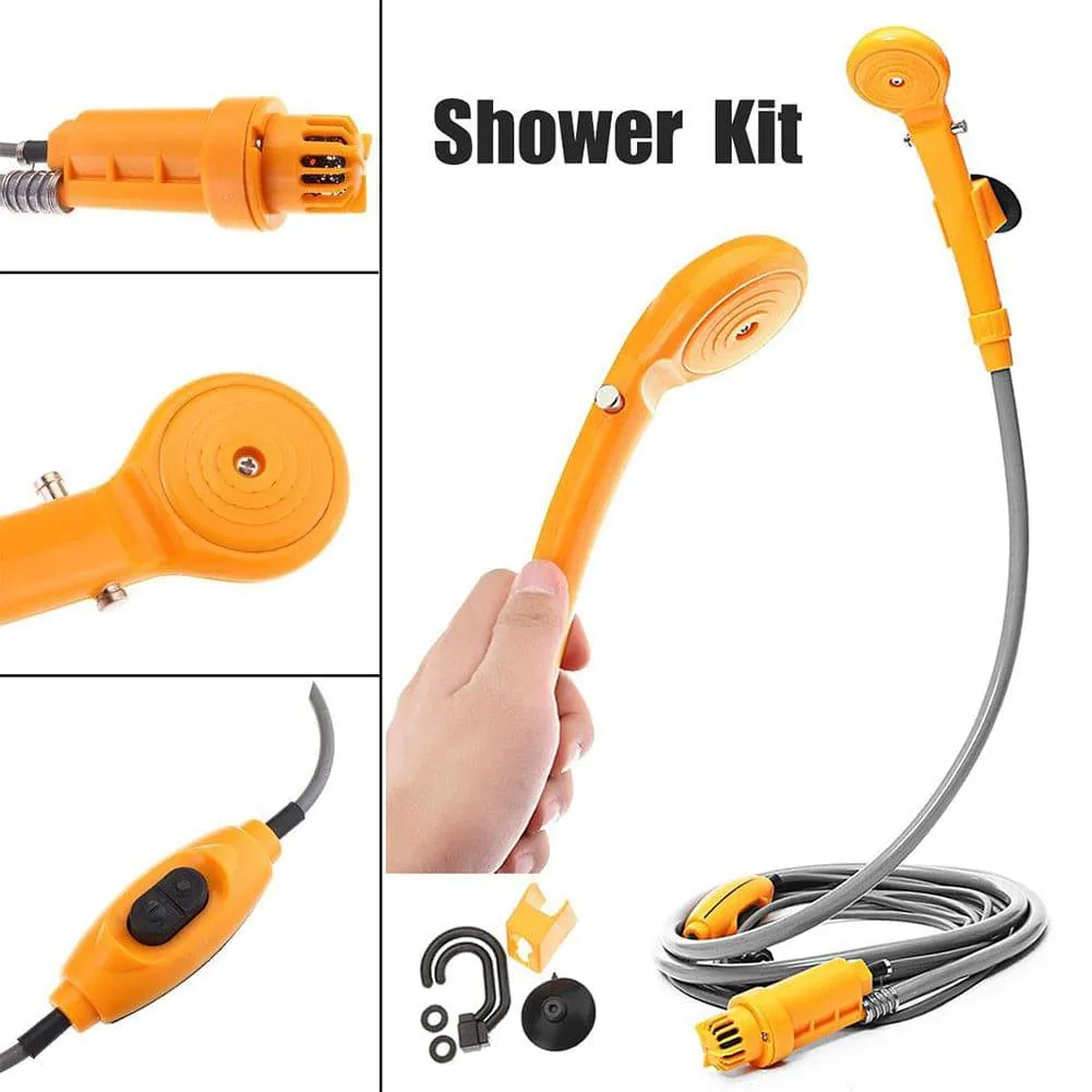 TheWellBeing Portable Outdoor Camping Travel Bath Shower with Cigarette Lighter Car Washing