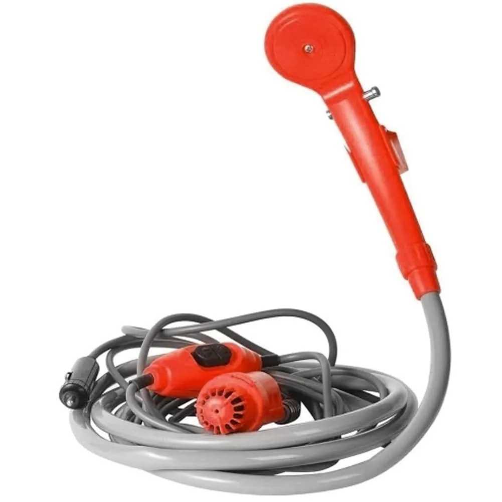 TheWellBeing Portable Outdoor Camping Travel Bath Shower with Cigarette Lighter Car Washing