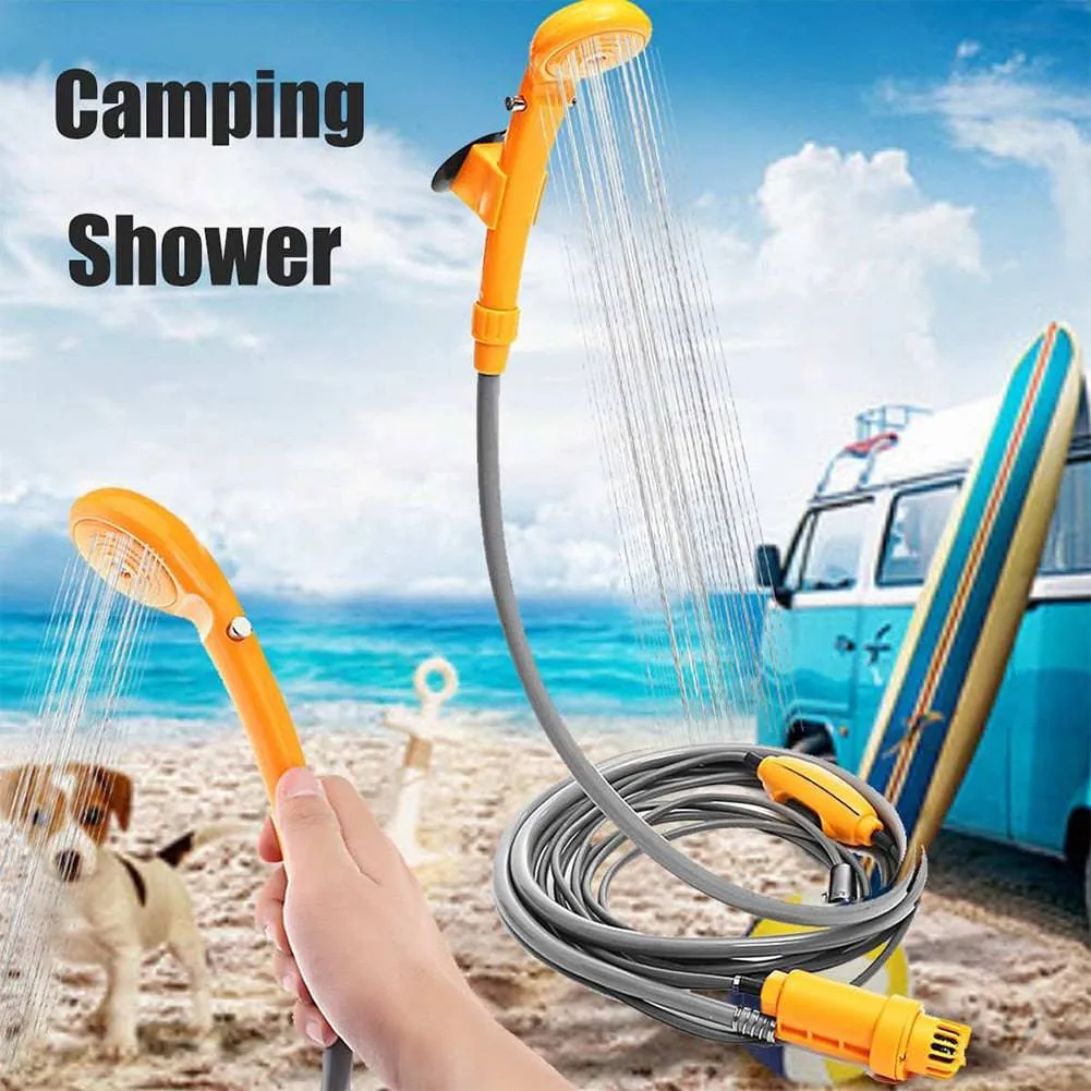 TheWellBeing Portable Outdoor Camping Travel Bath Shower with Cigarette Lighter Car Washing