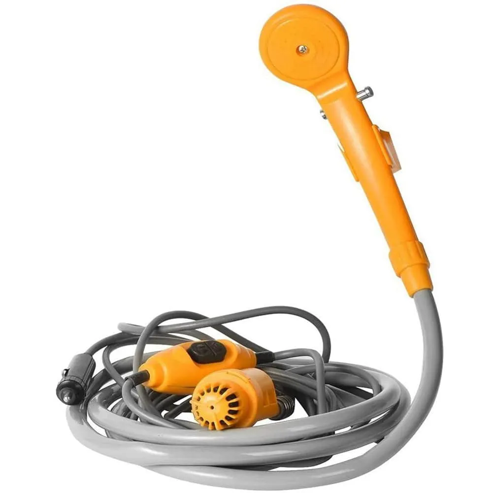 TheWellBeing Portable Outdoor Camping Travel Bath Shower with Cigarette Lighter Car Washing